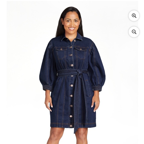 NWT ELOQUII Denim Dress Size 14 - Picture 1 of 3